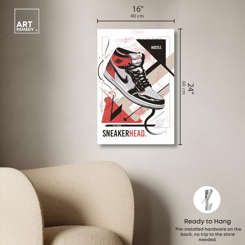 Stylish Sneakerhead Canvas by Art Remedy, Gallery Wrapped