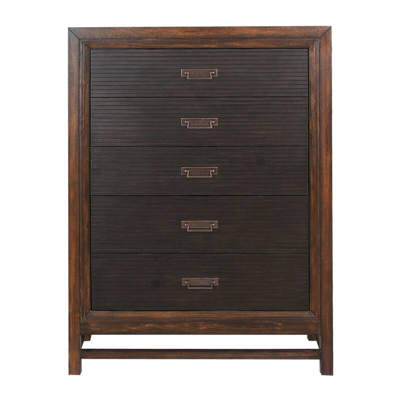 Bridgevine Home Branson 5-drawer Chest, No Assembly Required, Two-Tone Finish