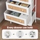 preview thumbnail 26 of 32, 5-Drawer Chest Dresser Closet PE Wicker Rattan Storage Tower Organizer