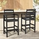 preview thumbnail 4 of 19, Vrakae Outdoor Adirondack Bar Stool Chairs (Set of 2) Black