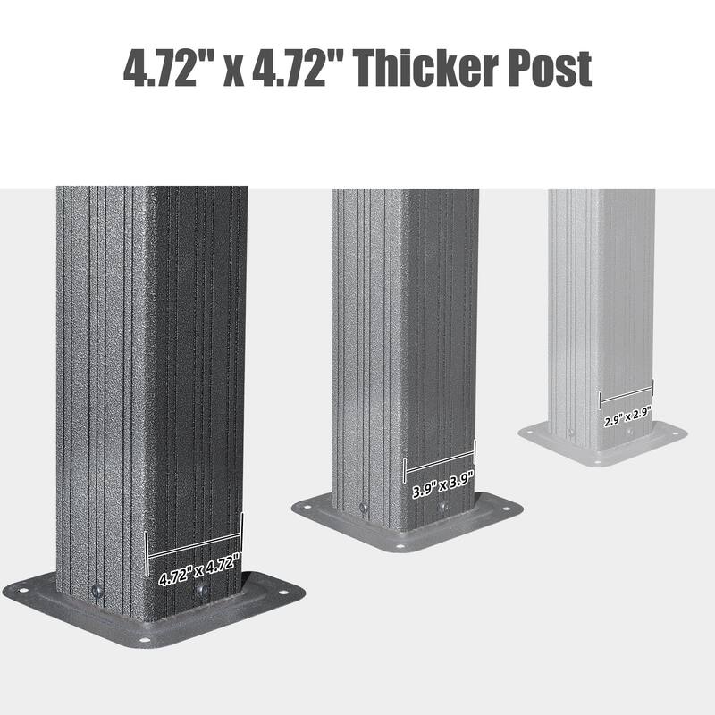 12' X 14' Permanent Aluminum Hardtop Gazebo with Galvanized Steel Roof, Drainage Gutters & Netting for Outdoor Events