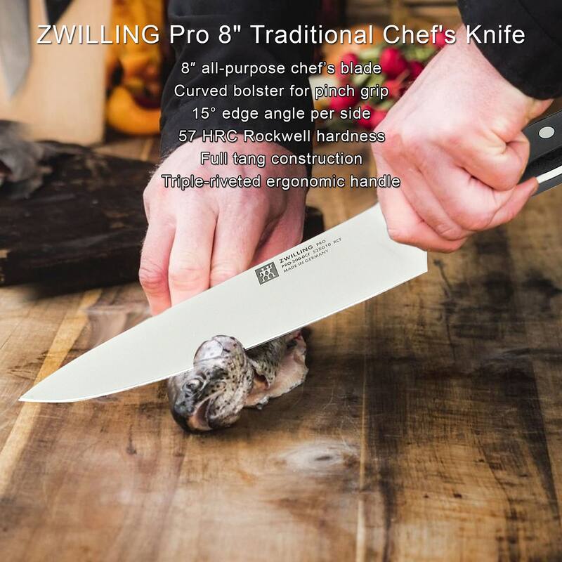 ZWILLING Pro 5.5" Compact Chef's Knife + ZWILLING Pro 8" Traditional Chef's Knife - 5.5 and 8