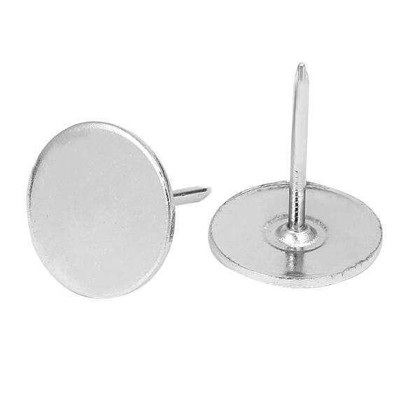 Message Notice Board Map Round Flat Head Thumb Tack Silver Tone ...