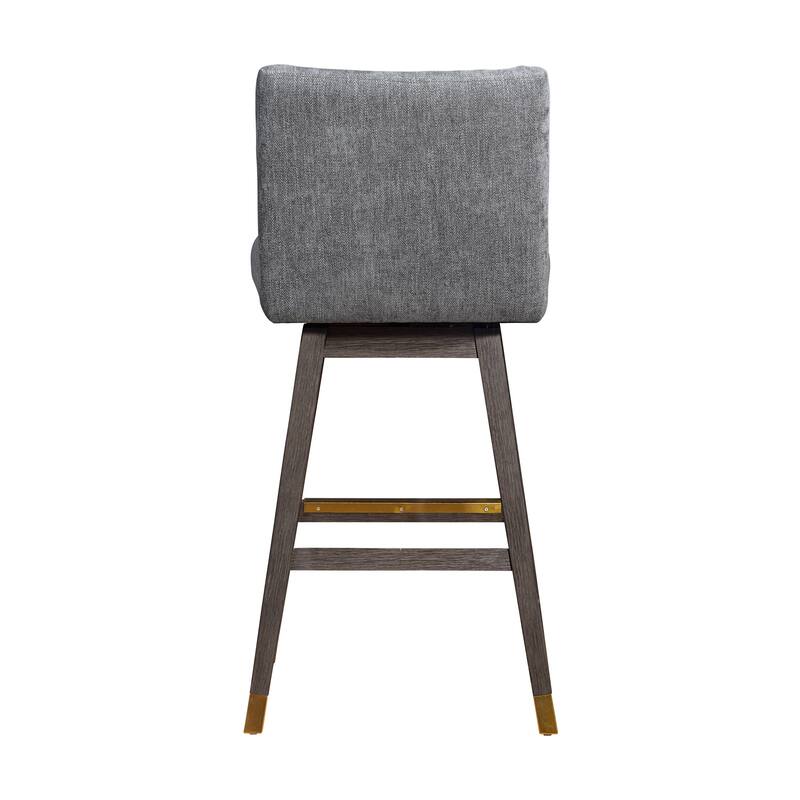 Basila Upholstered Bar or Counter Height Swivel Barstool