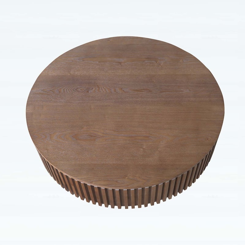 39.37'' Round Coffee Table with Storage,for Living Room,Bedroom,Apartment,or Office