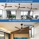 preview thumbnail 160 of 199, 42“/52"/60"/48" Noiseless Walnut Wood Ceiling Fan with Remote Control, Integrated Light Optional