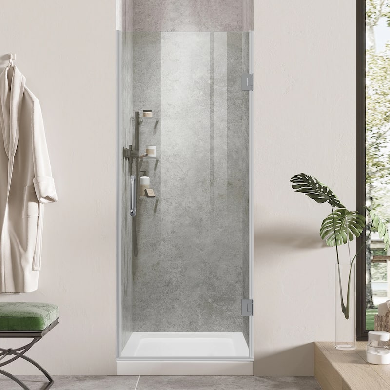 72" H Frameless Double Hinge Design Shower Door With Handle