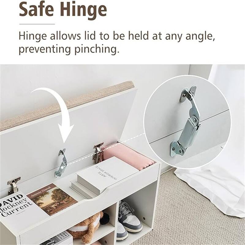 Shoe Storage Bench with Cover 2-Tier 39 Inches - 11.81"D x 39.4"W x 17"H