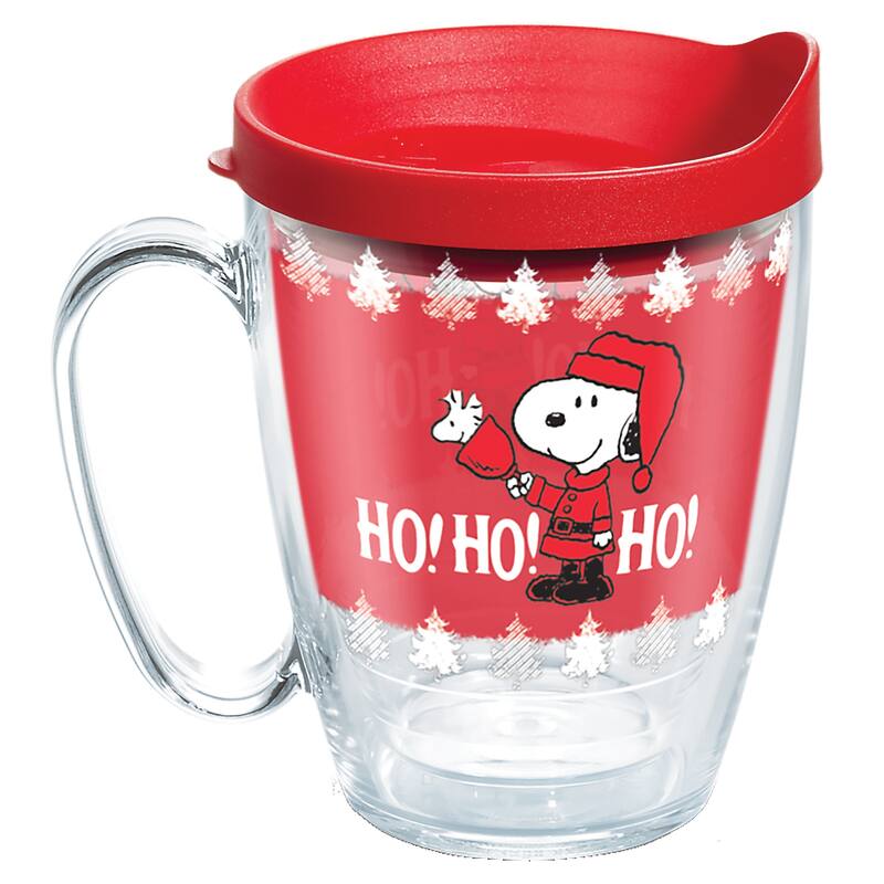 Tervis Peanuts Ho Ho Ho Christmas Holiday Made in USA Double Walled Insulated Travel Tumbler, Classic - 16oz Mug - 16oz Mug