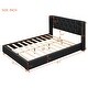 preview thumbnail 35 of 49, Full Size PU Upholstered Platform Bed with Modern Wooden Slat Support