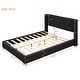 preview thumbnail 7 of 26, Queen Platform Bed with PU Leather Upholstery and Soft Headboard