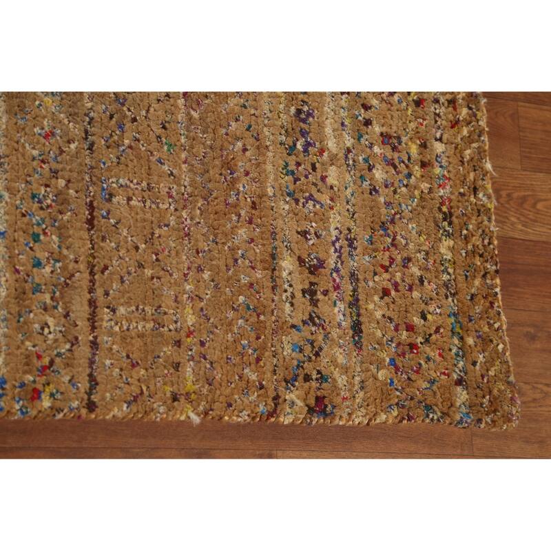 Moroccan Oriental Area Rug Handmade Jute Carpet - 9'5"x 13'4"