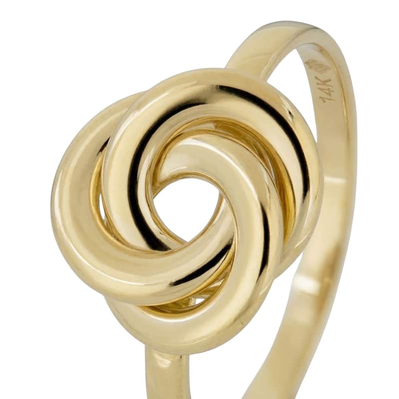 Fremada 14k Yellow Gold Love Knot Ring