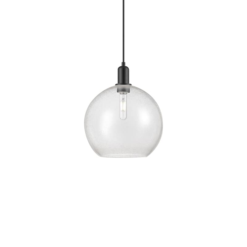 Innovations Lighting 716-1P-15-12 Athens Pendant Athens 12" Wide - Matte Black / Seedy