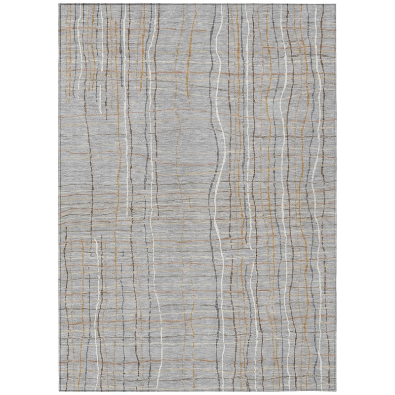 Machine Washable Indoor/ Outdoor Modern Century Chantille Rug