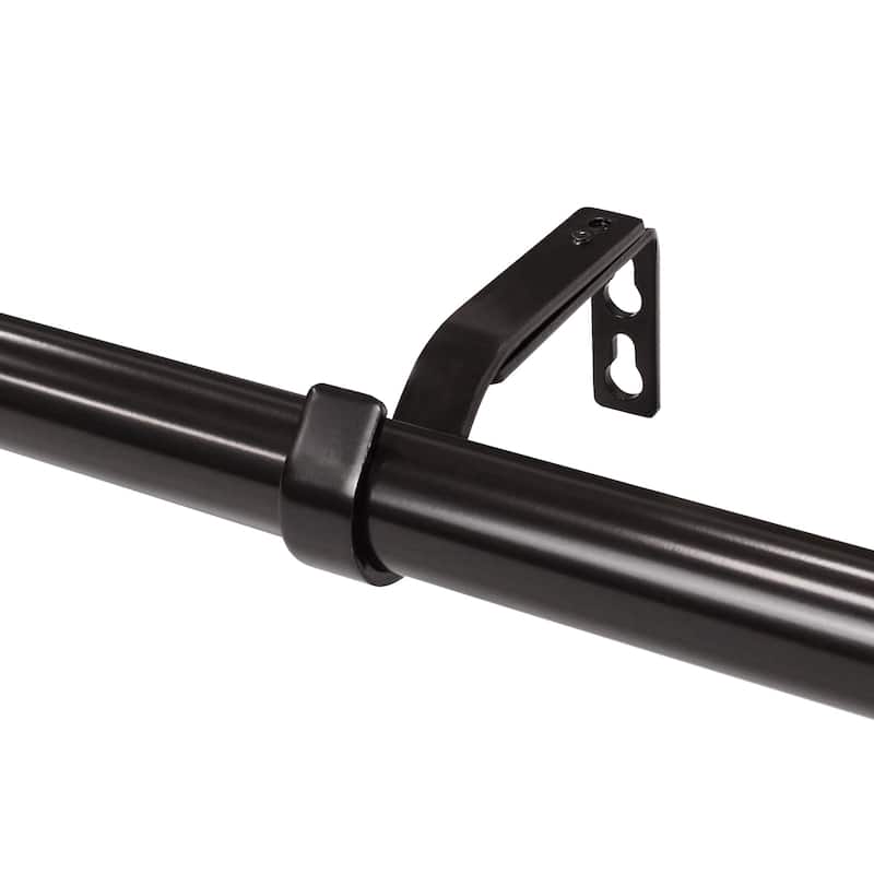 Lumi 1" Single Curtain Rod Set Oil Rubbed Bronze- Ball finials