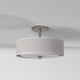 preview thumbnail 4 of 5, Parsons Studio Brushed Nickel 3 Light Semi Flush By Minka Lavery