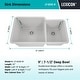 preview thumbnail 3 of 6, Lexicon Platinum Quartz 60/40 Double Bowl Kitchen Sink