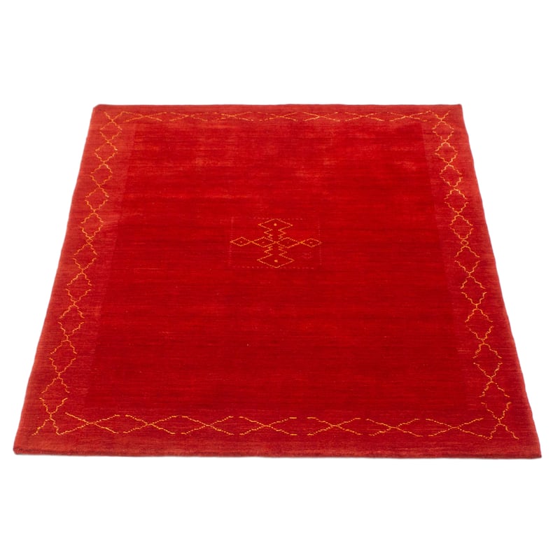 Kashkuli Gabbeh Red Rug 4'9" x 6'7" - 4'9 x 6'7