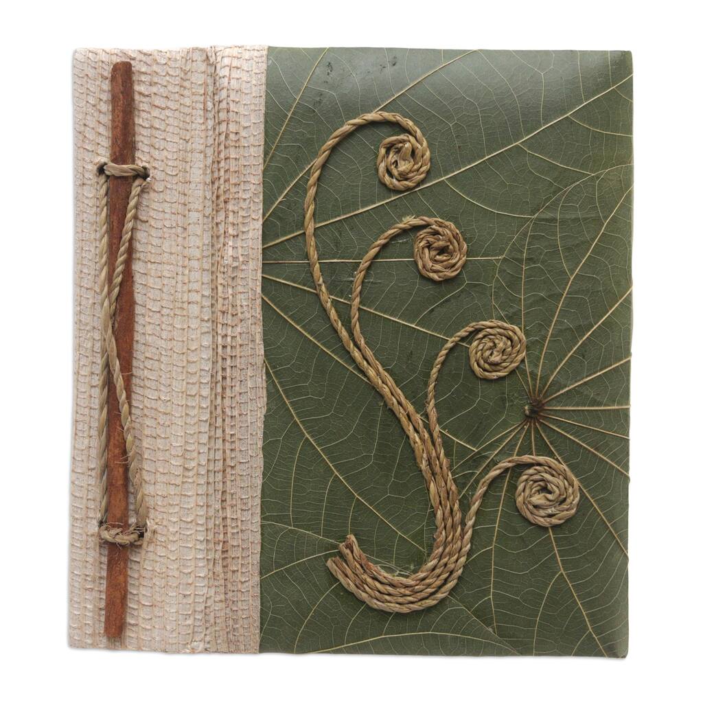 Novica Handmade Spring Memories Natural Fiber Journal