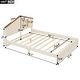 preview thumbnail 13 of 11, Full Size Kids Low Profile Bed Platform Frame Bed - Beige