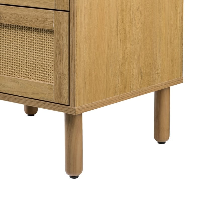 Orre Brown Nightstand 2 Drawers