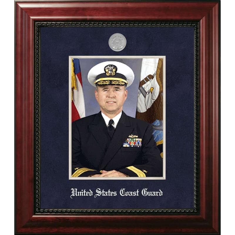 Patriot Frames Coast Guard 8x10 Portrait Executive Frame with Silver Medallion