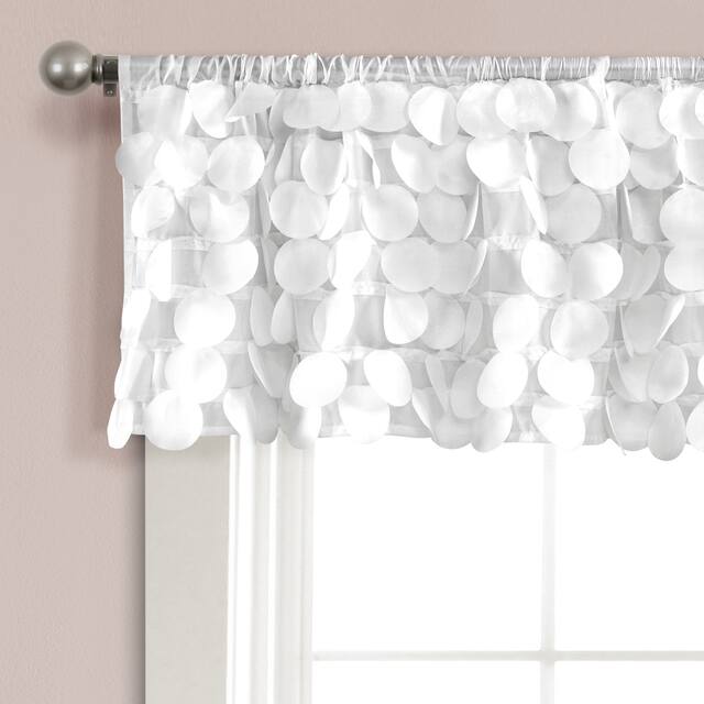 Lush Decor Gigi Delicate Textured Window Valance - 14" x 70" - White
