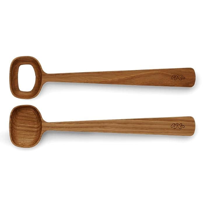 Kähler Hammershøi Salad Serving Set, Oak - H: 10.6"