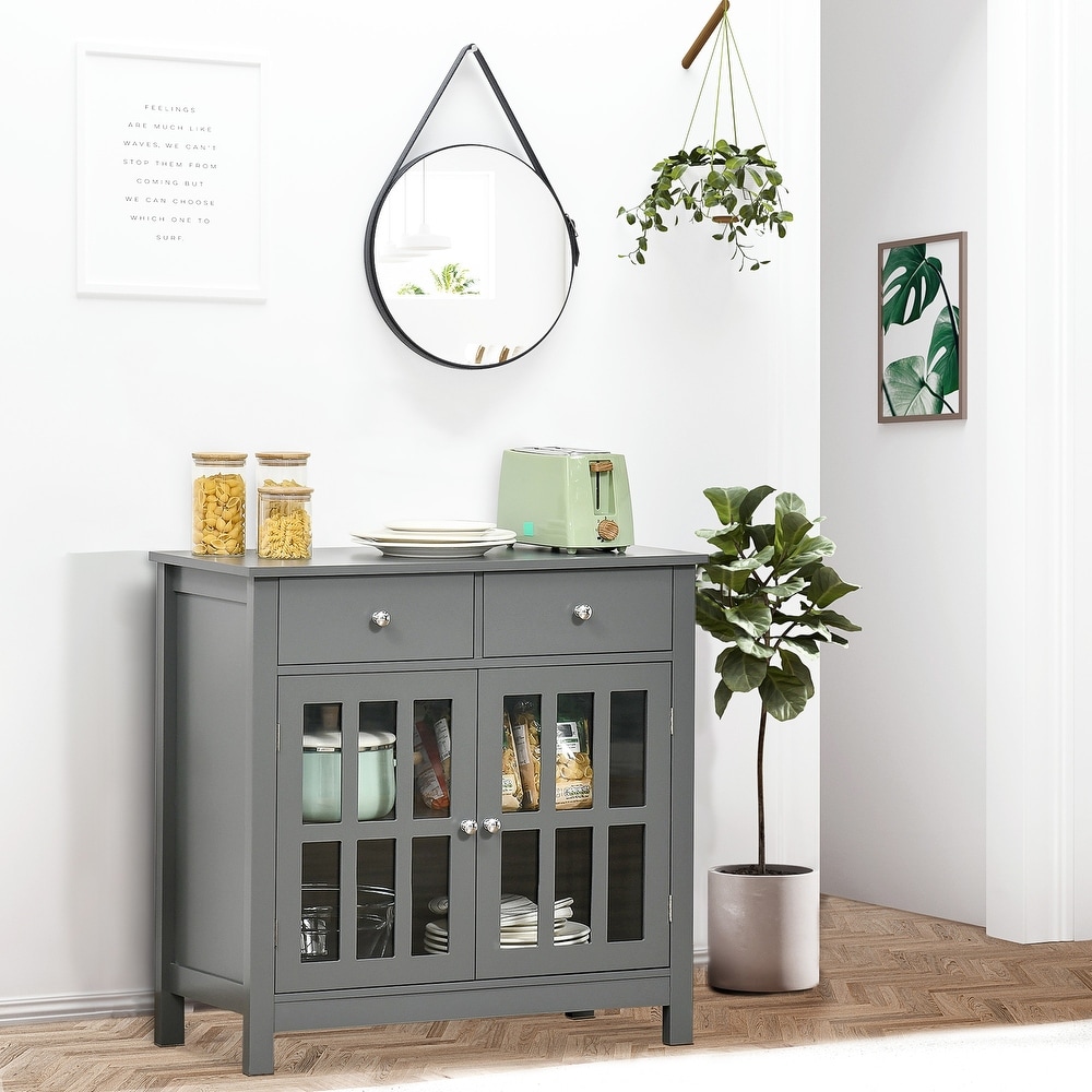 Grey accent new arrivals cabinet with drawers