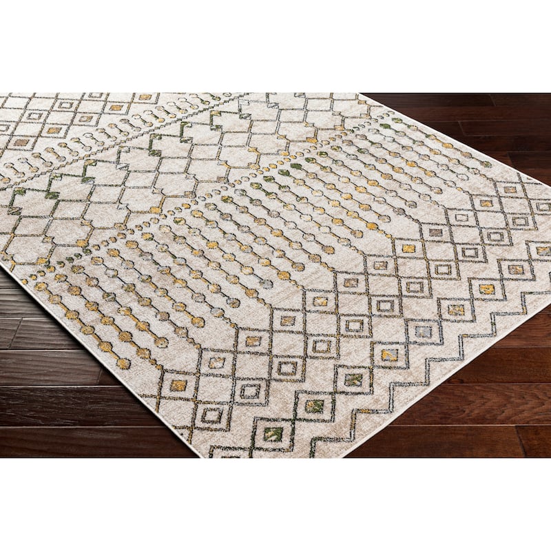 Livabliss Quince Bohemian Machine Washable Area Rug
