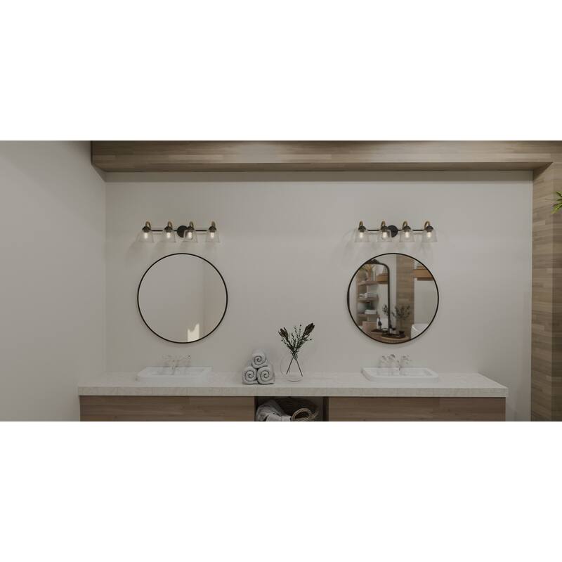 Seabreeze 4-Light Matte Black Bath Light