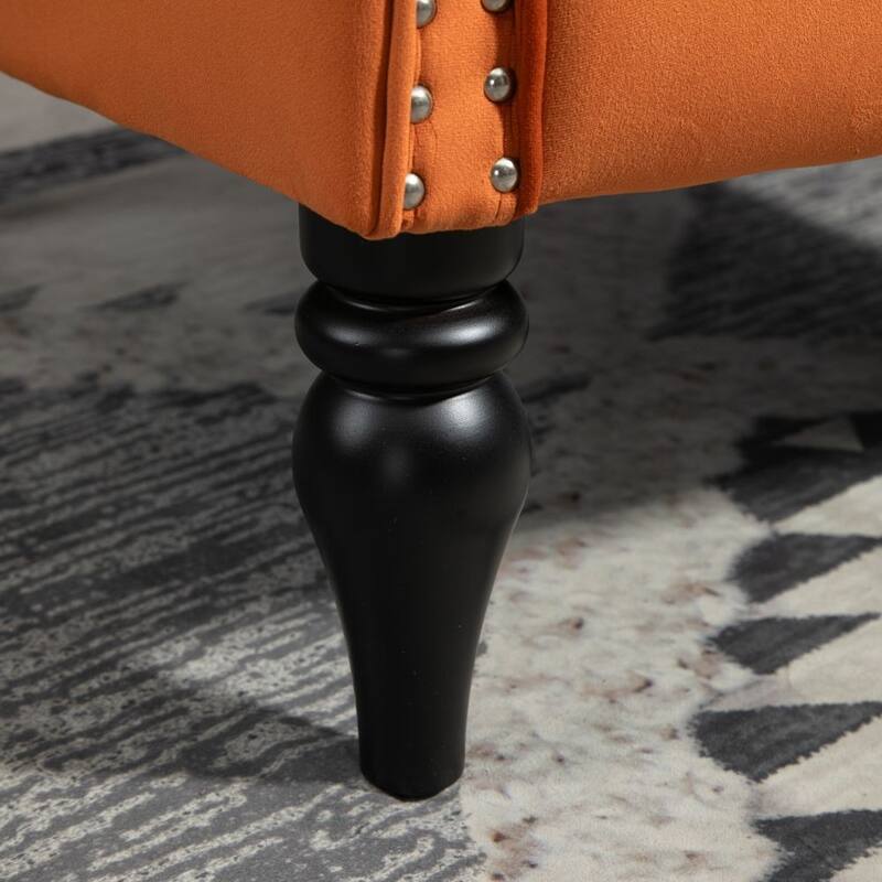 Modern Accent Chair with Sturdy Wood Legs