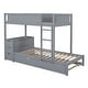preview thumbnail 15 of 16, Twin-over-Twin Bunk Bed with Twin size Trundle, Storage and Desk,Multifunctional Bunk Bed with Storage