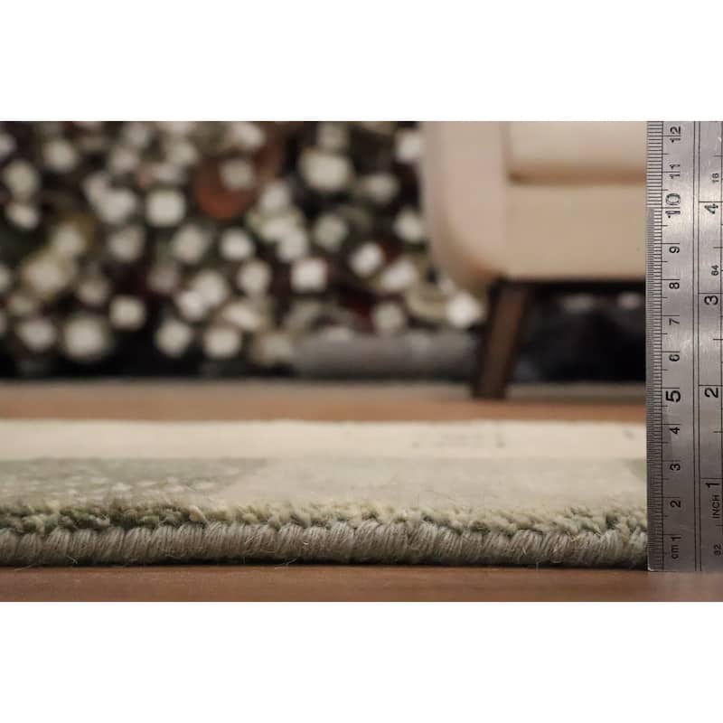 Hand Knotted Oriental 100% Wool Carpet Tribal Geometric Multi-Colored Gabbeh Runner Rug - 4' 8'' X 2' 2''