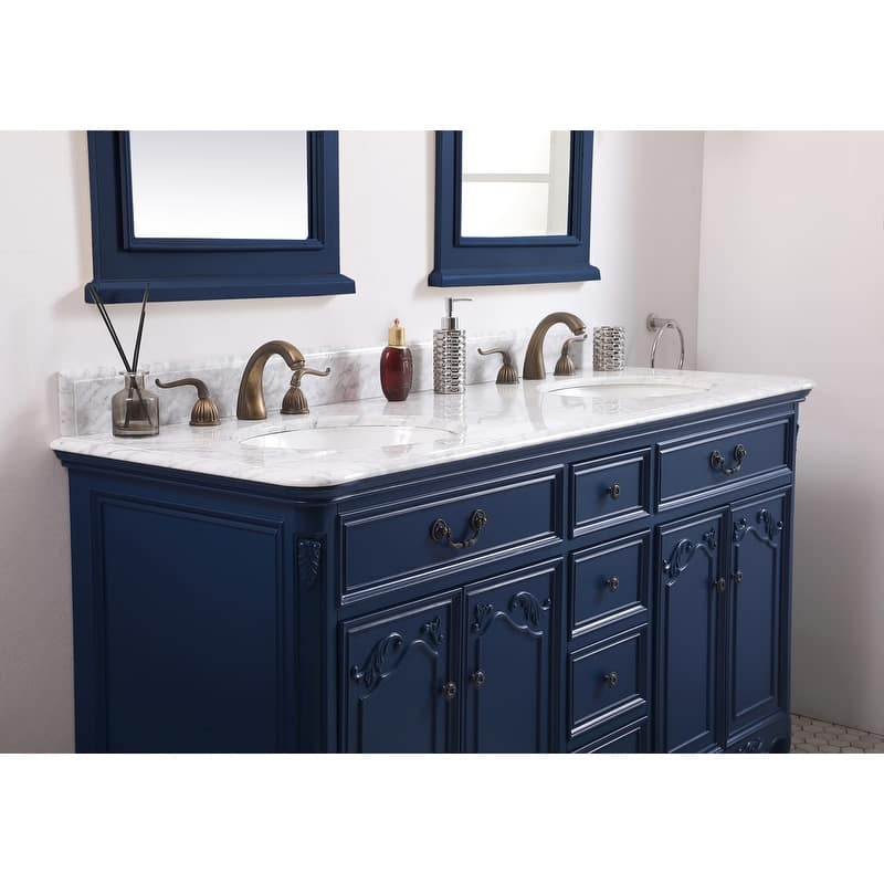 60" Double Bathroom Vanity Sink