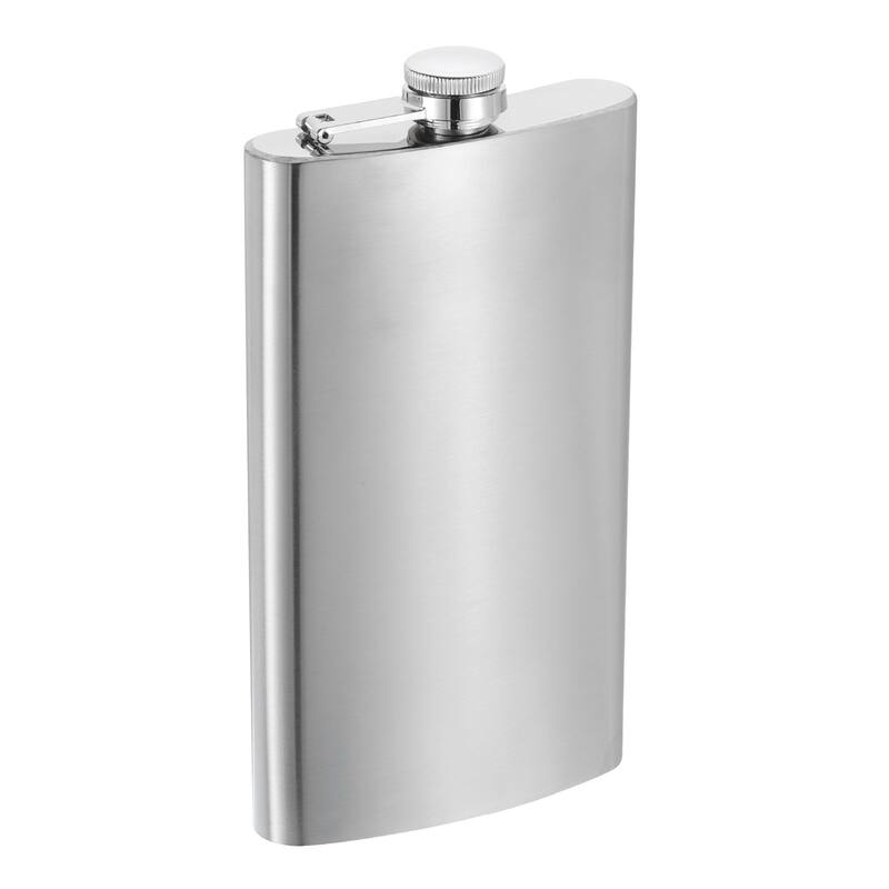 12oz Stainless Steel Hip Flask for Camping Hiking Outdoor Activity, Silver