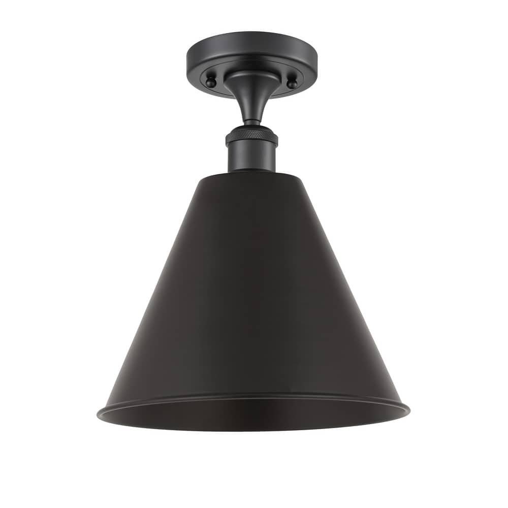 Innovations Lighting Ballston Cone - 1 Light 12" Semi-Flush Mount