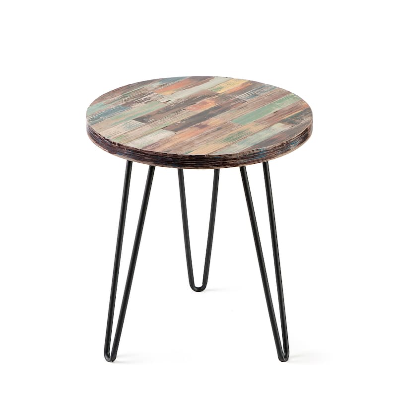 Greenage Reclaimed Wood End Table Living Room Night Stand Use