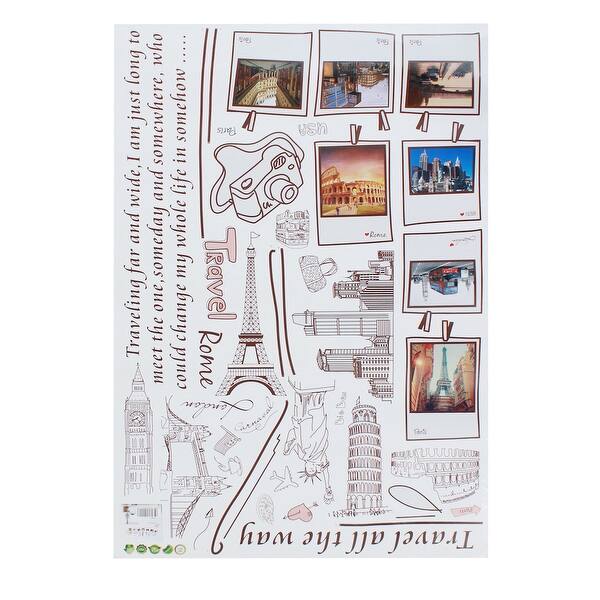 Shop Sitting Room Decor Detail Diy Mural Letter Eiffel Tower Wall