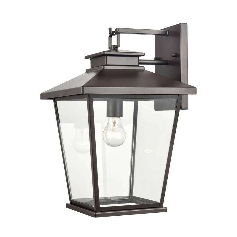Millennium Lighting Bellmon 1 Light Outdoor Wall Sconce in Powder Coat Bronze with Clear Glass Shade