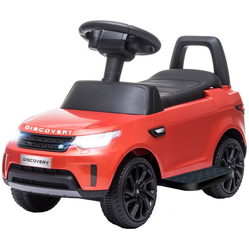 2-in-1 Land Rover Licensed 6V Ride-On Push Car for Kids with Electric Drive, Manual Sliding, Headlights, Music for 18-60 Months