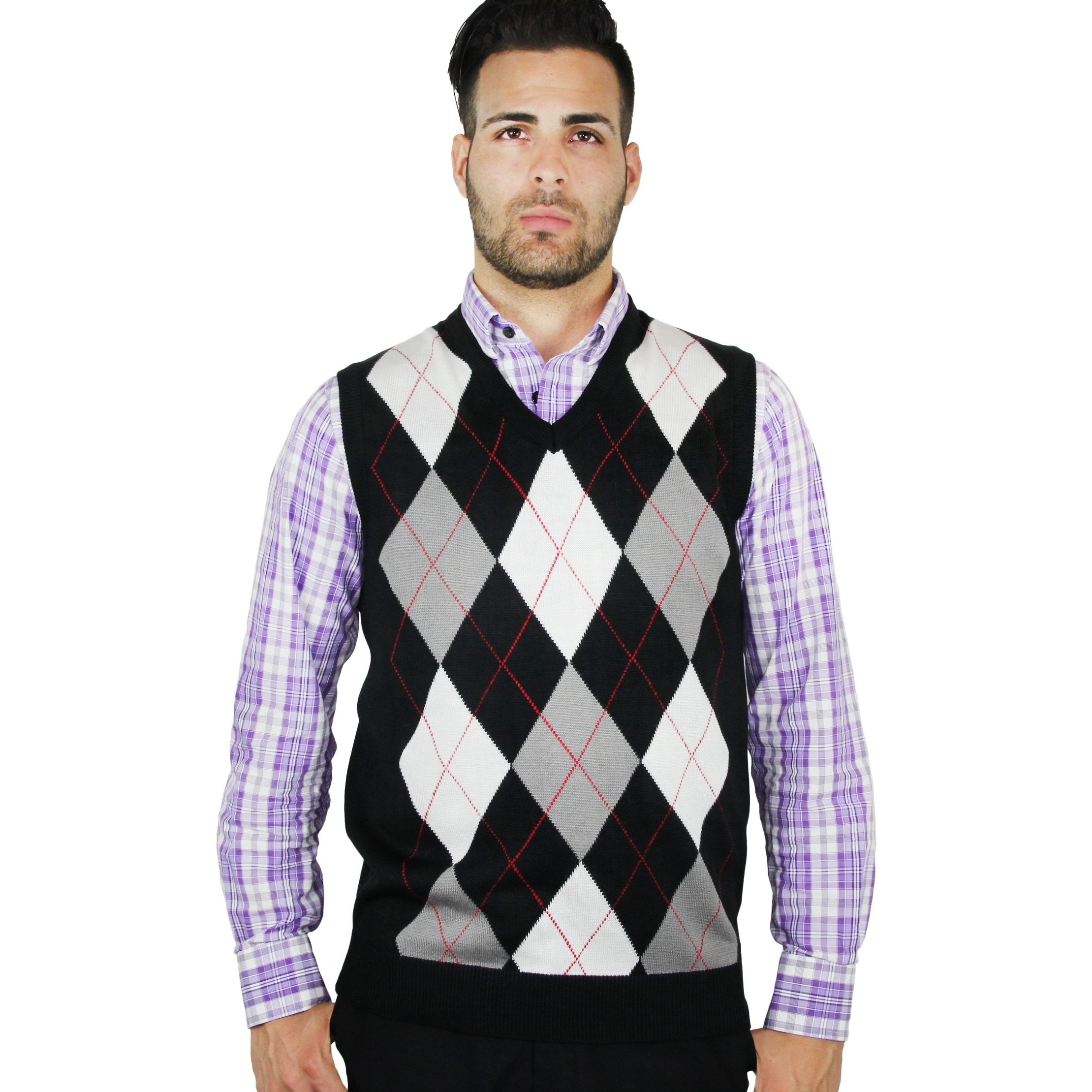 burgundy sweater vest mens