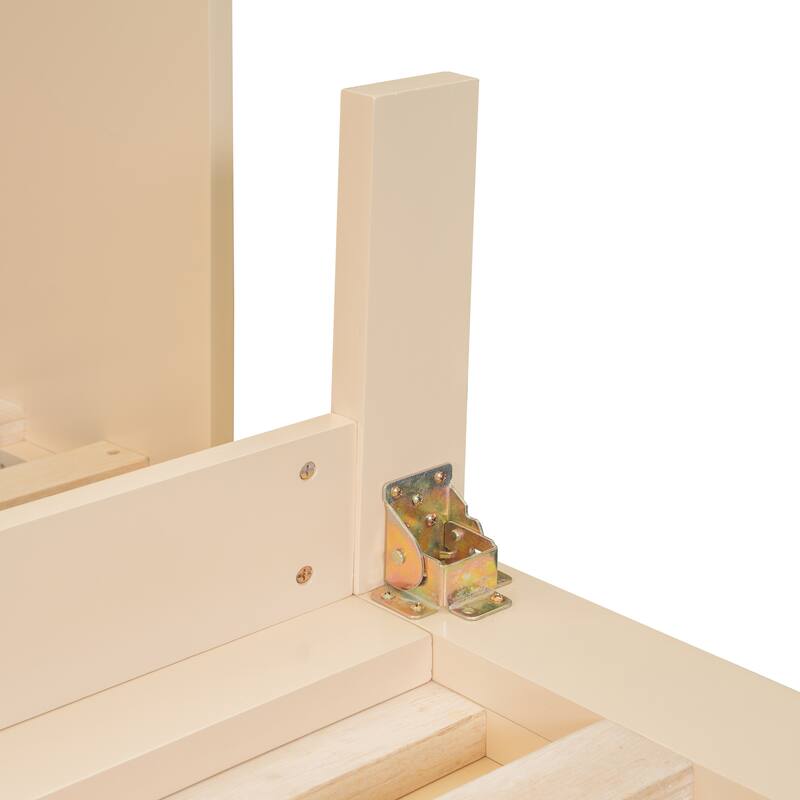 Full Size Murphy Bed with Large Drawers, Gold