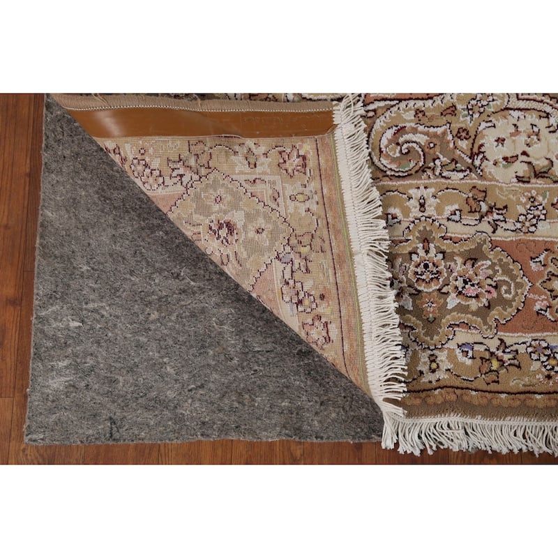 Brown Tabriz Turkish Area Rug Machine Made Carpet - 6'6" x 9'8"