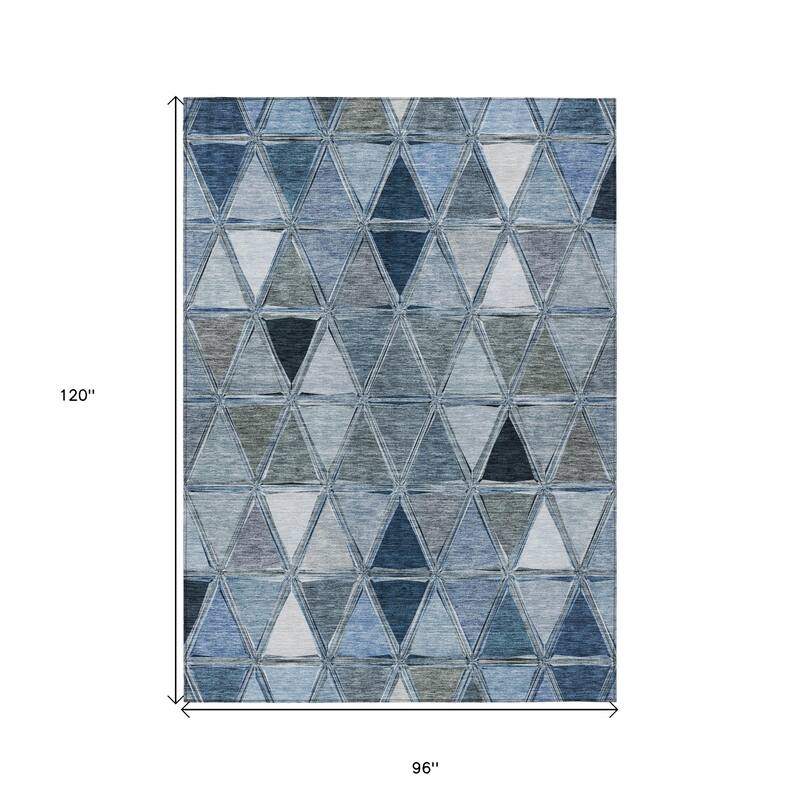HomeRoots Geometric Transitional Rectangle Outdoor Rug