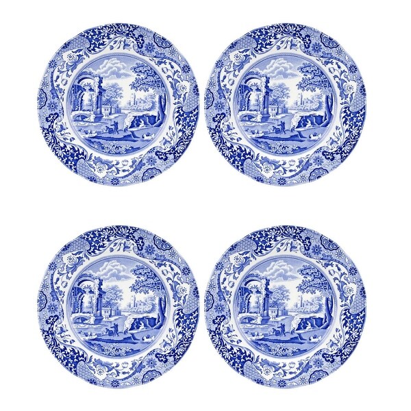 Spode Set of 4 Blue Italian Plates - Bed Bath & Beyond - 38394889