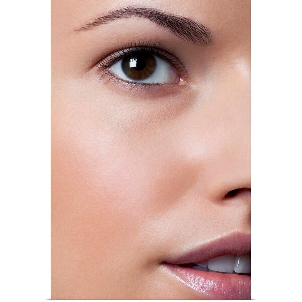"Yound woman with clean make up, clos up" Poster Print
