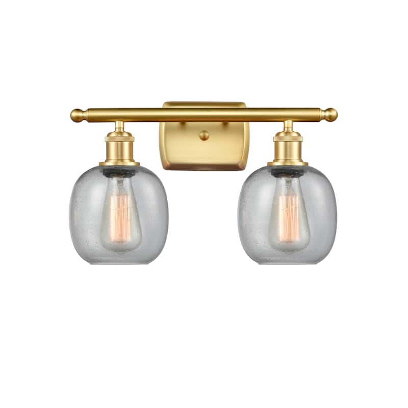 Innovations Lighting 516-2W-11-16 Belfast Vanity Belfast 2 Light 16" - Seedy / Satin Gold