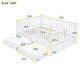 preview thumbnail 5 of 19, Full Size Daybed with Fence Guardrails and 2 Drawers